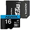 کارت حافظه‌ microSDHC ای دیتا مدل Premier کلاس 10 استاندارد UHS-I U1 سرعت 100MBps ظرفیت 16 گیگابایت به همراه آداپتور SD